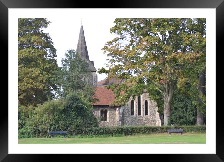 The Church on Hatfield Heath Framed Mounted Print by John Bridge