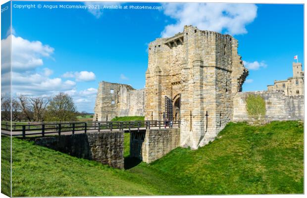 Gatehouse at Warkworth Castle Canvas Print by Angus McComiskey