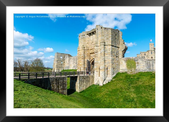 Gatehouse at Warkworth Castle Framed Mounted Print by Angus McComiskey