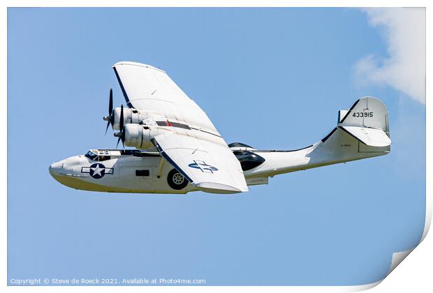Consolidated Catalina G-PBYA Print by Steve de Roeck
