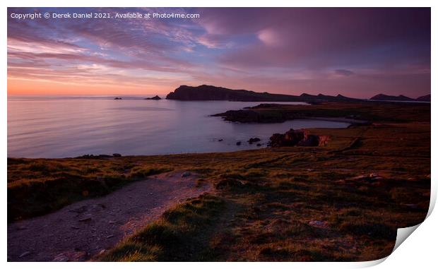 Sybil Head Sunset, Dingle Peninsula, Ireland (pano Print by Derek Daniel