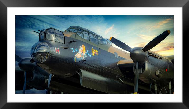 Lancaster Bomber Just Jane Framed Mounted Print by J Biggadike