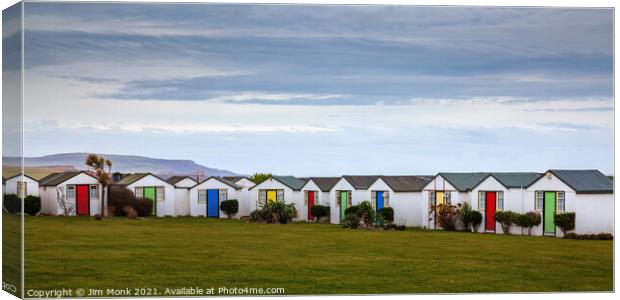 Brighstone Chalets, Isle of Wight Canvas Print by Jim Monk