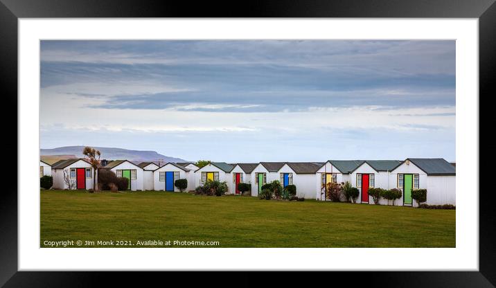 Brighstone Chalets, Isle of Wight Framed Mounted Print by Jim Monk