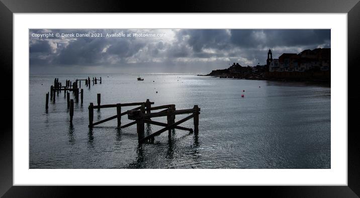 Decaying Charm of Swanage Pier Framed Mounted Print by Derek Daniel
