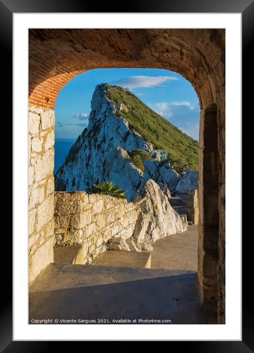 Rock of Gibraltar Framed Mounted Print by Vicente Sargues