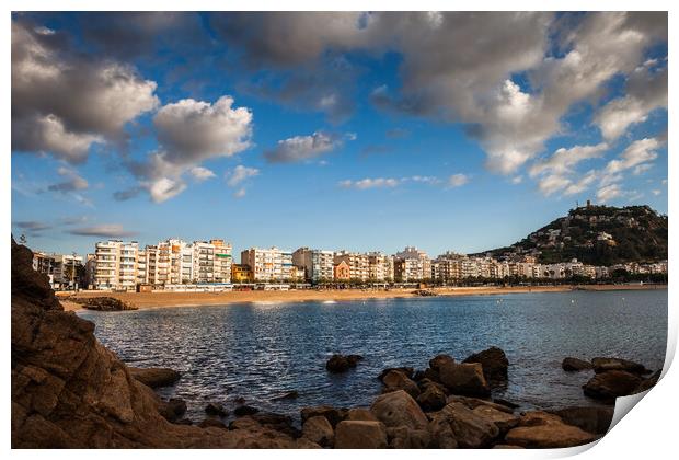 Blanes Town Seaside Resort On Costa Brava In Spain Print by Artur Bogacki