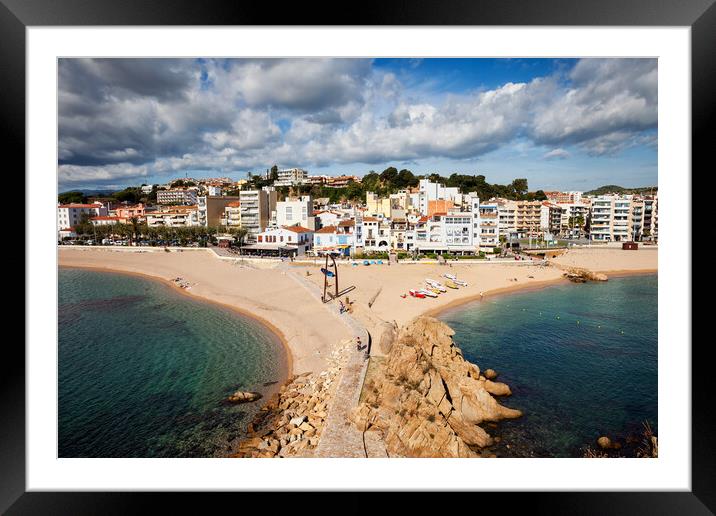 Blanes Town on Costa Brava in Spain Framed Mounted Print by Artur Bogacki