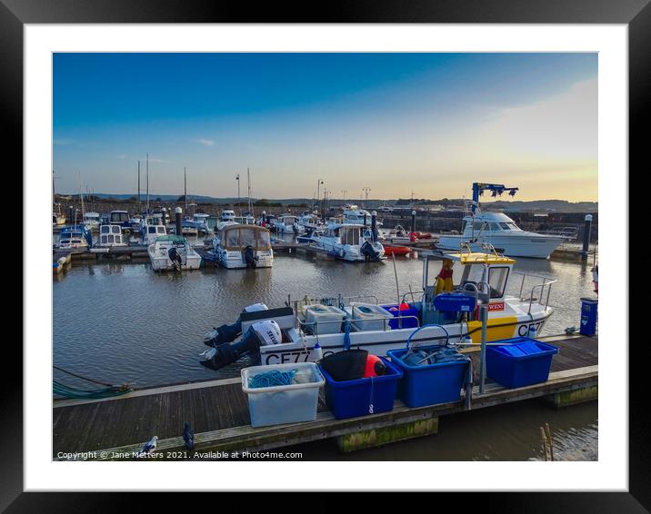 Porthcawl Harbour Framed Mounted Print by Jane Metters