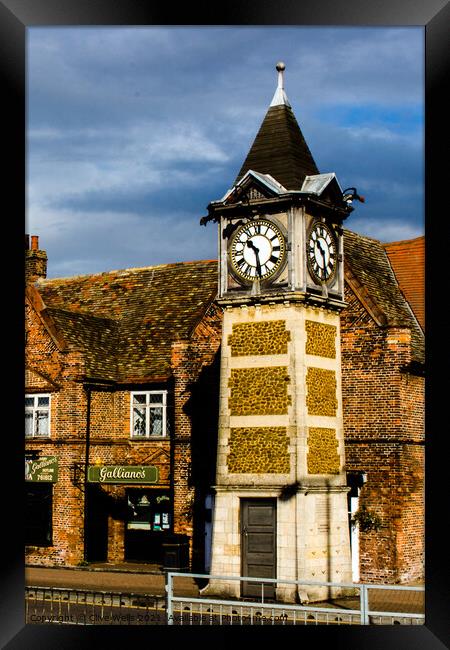 The Clock in Gaywood, Kings Lynn Framed Print by Clive Wells
