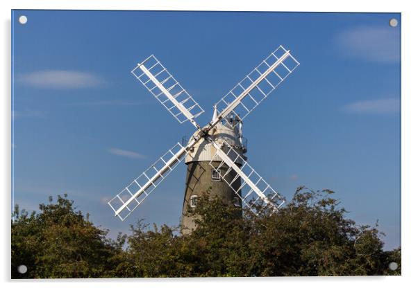 Bircham Windmill Acrylic by Clive Wells