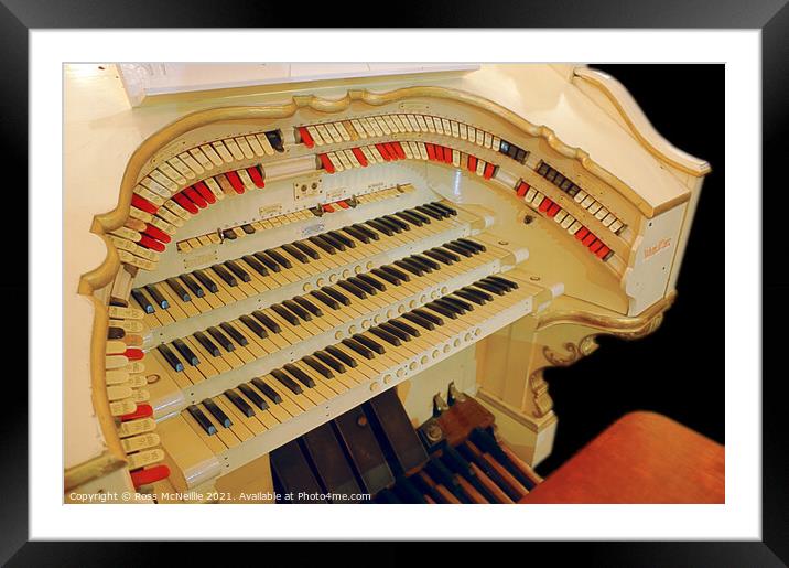 Empress Ballroom Wurlitzer Organ Framed Mounted Print by Ross McNeillie