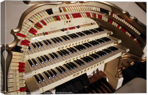 Blackpool Opera House Wurlitzer Organ Canvas Print by Ross McNeillie