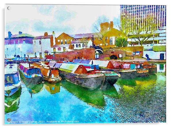 Birmingham Canal  Acrylic by Beryl Curran