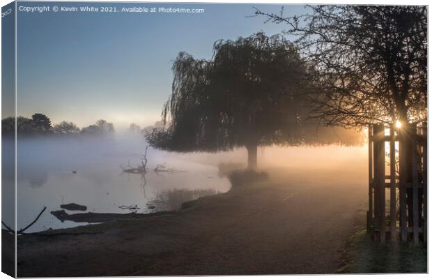 another misty sunrise Canvas Print by Kevin White