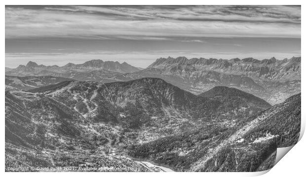 Panorama French Alps  Print by David Pyatt