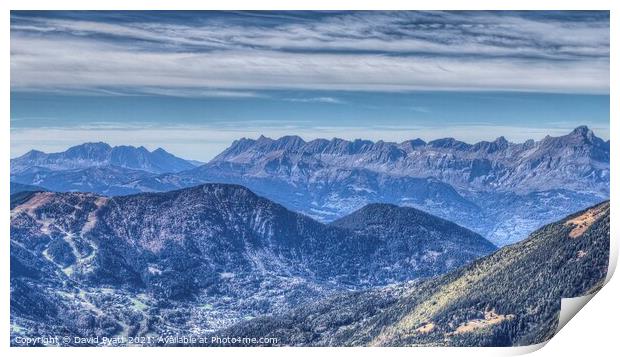  French Alps Panorama  Print by David Pyatt