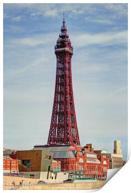 Blackpool Tower Print by Ross McNeillie