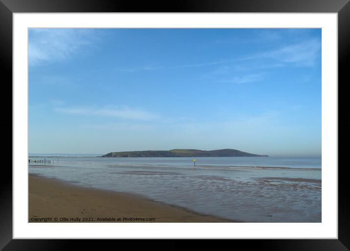 Brean down from Weston super mare Framed Mounted Print by Ollie Hully