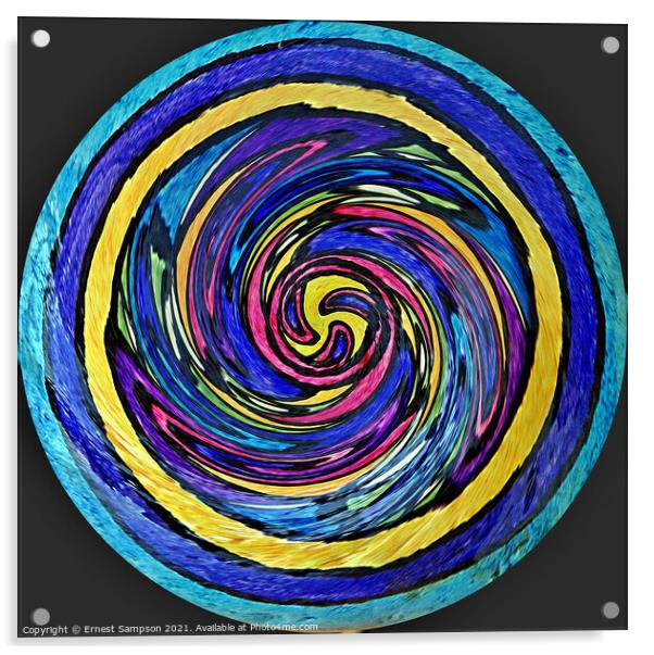 Swirl And Pinch Abstract Art Acrylic by Ernest Sampson
