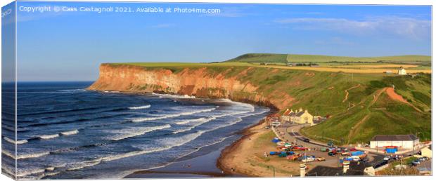 Saltburn by the Sea Panoramic Canvas Print by Cass Castagnoli