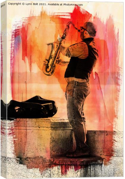 The Saxophonist Canvas Print by Lynn Bolt