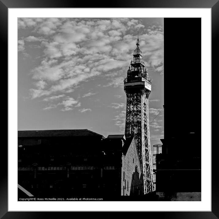 Blackpool Tower - A lost view.  Framed Mounted Print by Ross McNeillie