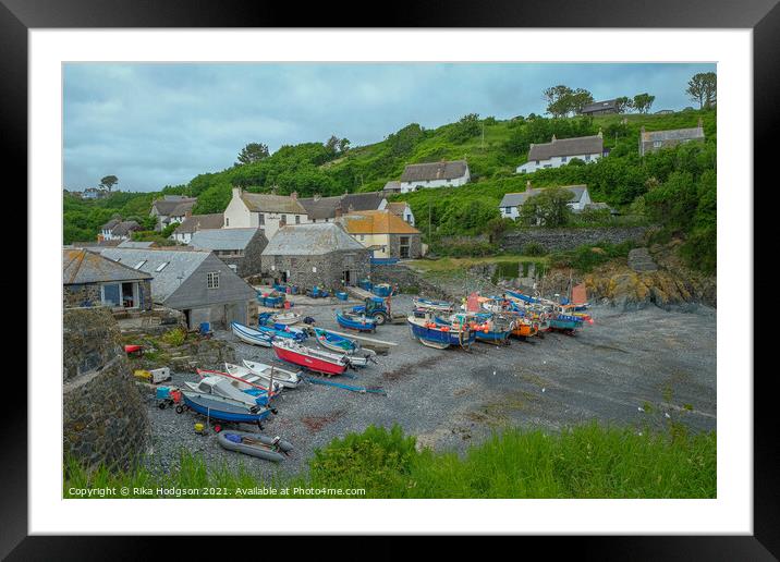 Cadgwith, Cornish village, England Framed Mounted Print by Rika Hodgson
