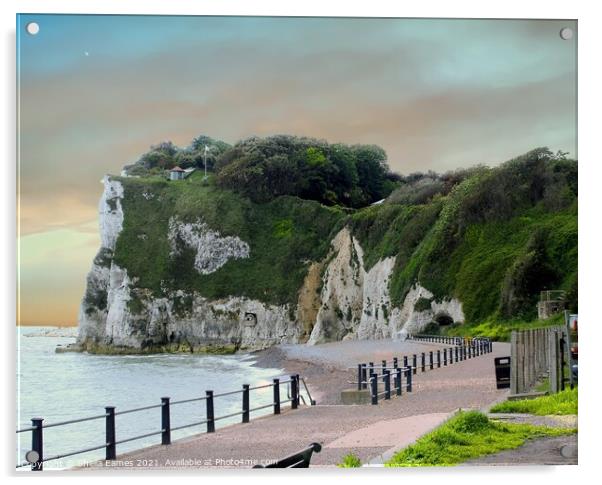 St. Margarets Bay, Kent England Acrylic by Sheila Eames