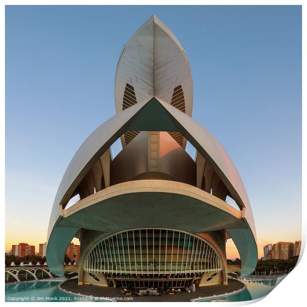 City of Arts and Sciences in Valencia, Spain Print by Jim Monk