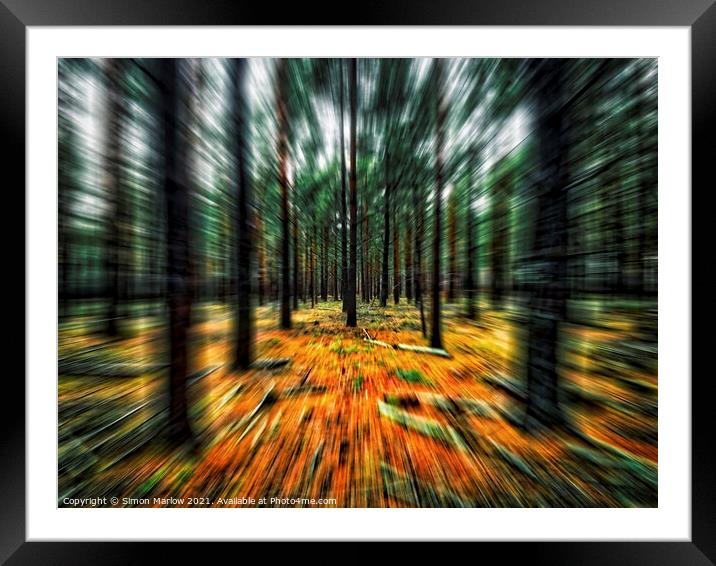 Enchanted Forest Journey Framed Mounted Print by Simon Marlow