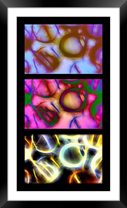 Abstract Triptych Framed Mounted Print by Glen Allen