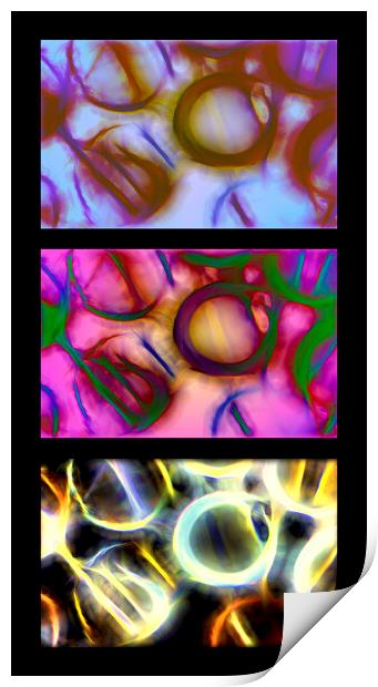 Abstract Triptych Print by Glen Allen