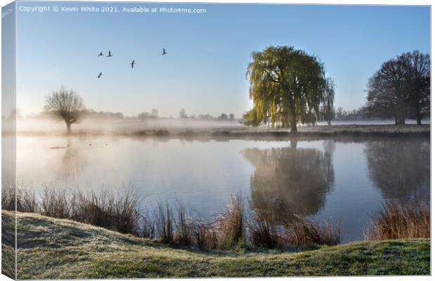 Sun Mist and Water Canvas Print by Kevin White