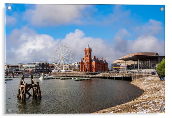  Cardiff Bay, Wales. Acrylic by Colin Allen