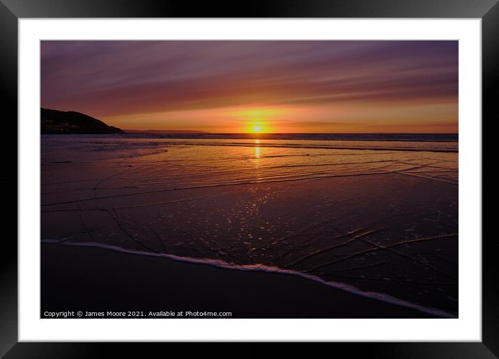 Westward Ho! Sunset Framed Mounted Print by James Moore
