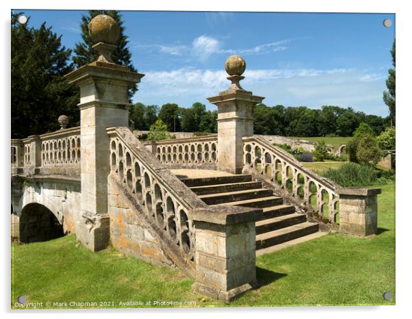 Old stone garden bridge Acrylic by Photimageon UK