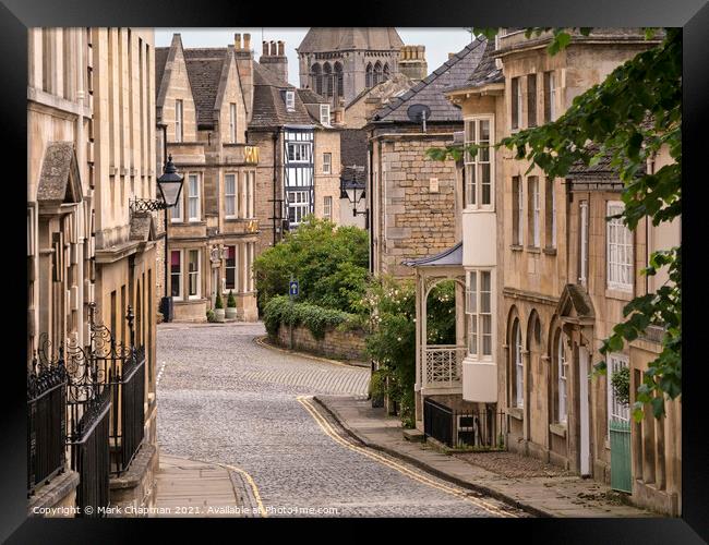Cobbled street, Barn Hill, Stamford, Lincs Framed Print by Photimageon UK