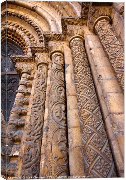 Ornate carved stone pillars, Lincoln Cathedral Canvas Print by Photimageon UK