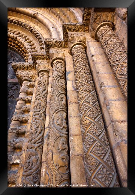 Ornate carved stone pillars, Lincoln Cathedral Framed Print by Photimageon UK