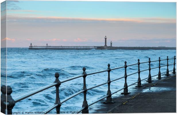 Evening Whitby, North Yorkshire Canvas Print by Martin Williams