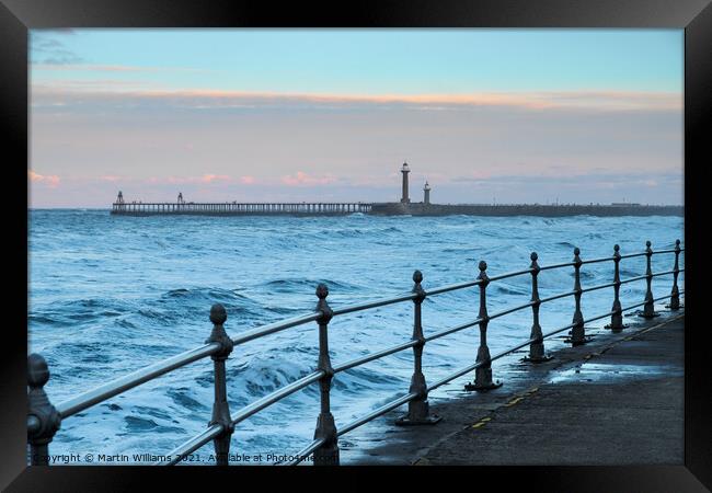 Evening Whitby, North Yorkshire Framed Print by Martin Williams