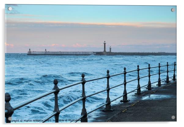 Evening Whitby, North Yorkshire Acrylic by Martin Williams