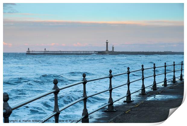 Evening Whitby, North Yorkshire Print by Martin Williams