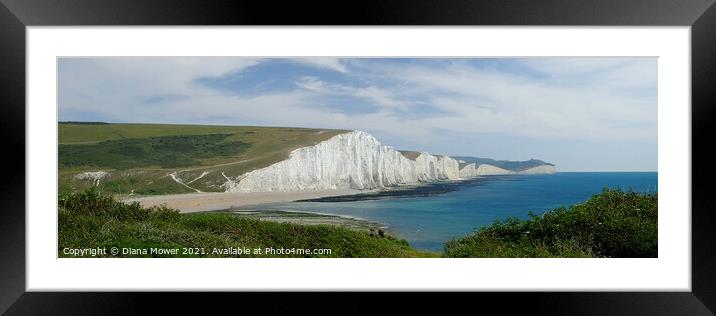 The seven sisters Panoramic Framed Mounted Print by Diana Mower