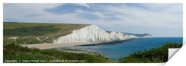 The seven sisters Panoramic Print by Diana Mower