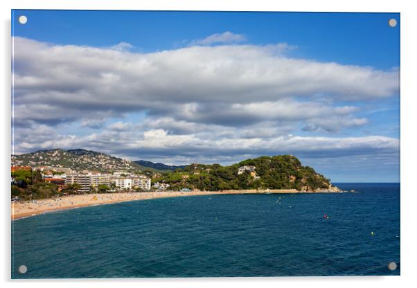 Town of Lloret de Mar on Costa Brava in Spain Acrylic by Artur Bogacki