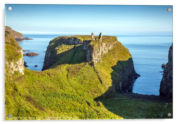 Dunseverick Castle Northern Ireland Acrylic by Jim Monk