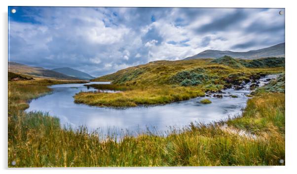 Loch Uisge - Morvern Scotland Acrylic by John Frid