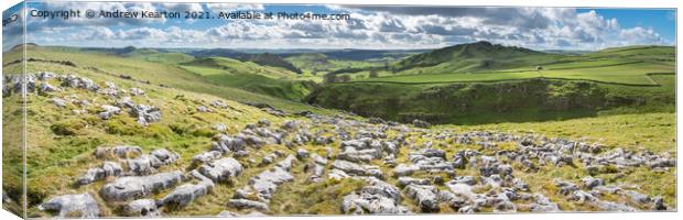 Limestone pavement in the Peak District Canvas Print by Andrew Kearton